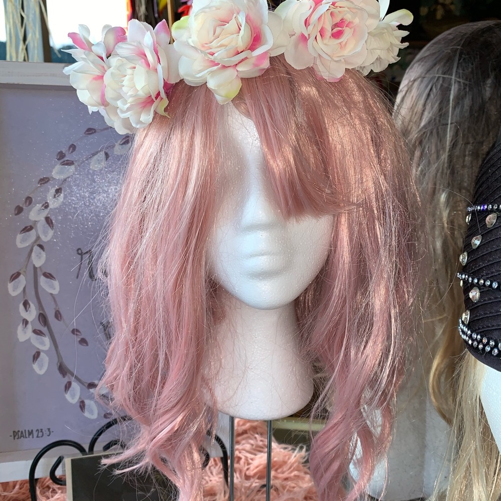 Pink wig